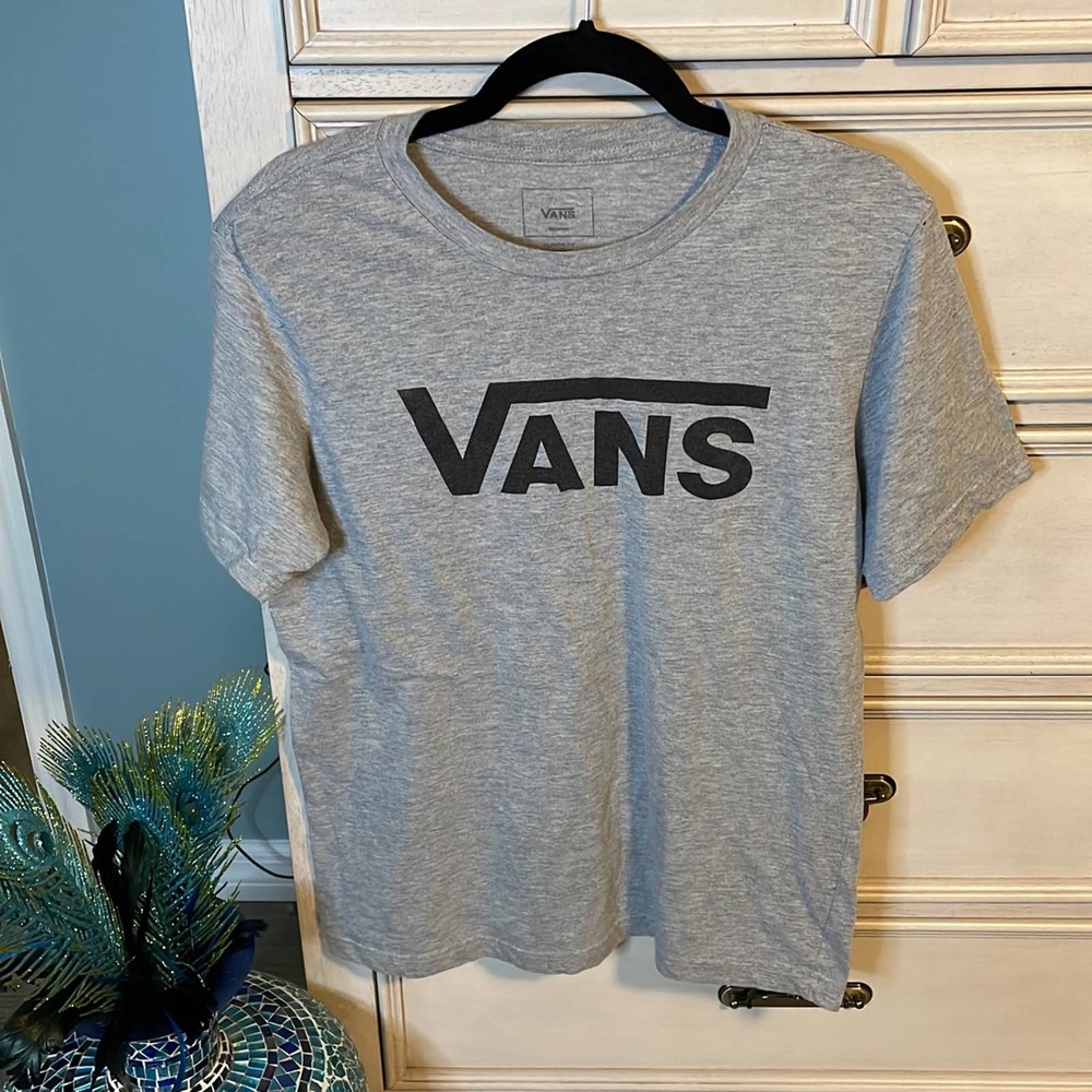 Vans canvas grey t shirt medium